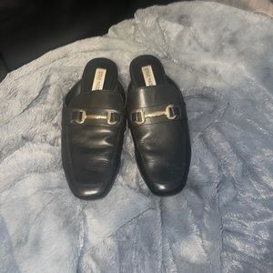 KANDI BLACK LEATHER, SIZE 8.5